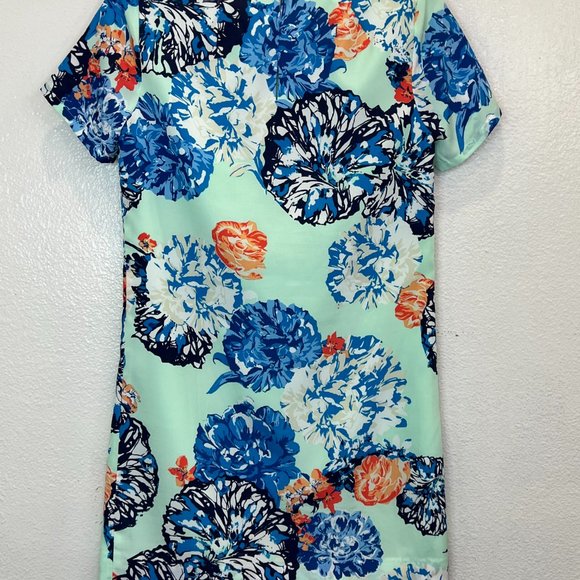 J. Crew Floral Gallery Shift Dress in Mint Green Size 0 - Picture 5 of 7